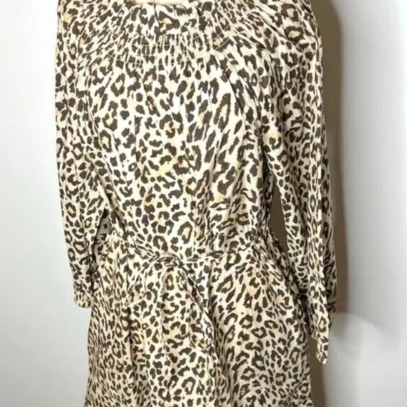 J Crew Leopard Print Long Sleeve Dress LT NWOT #BL023 - Picture 5 of 9